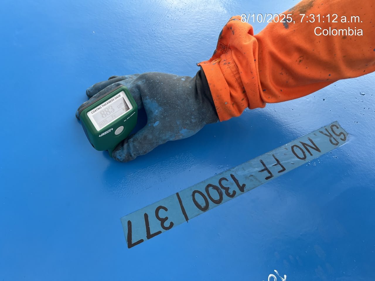 Medición de Espesor de Pintura y Recubrimientos (DFT) - Evidencia 2